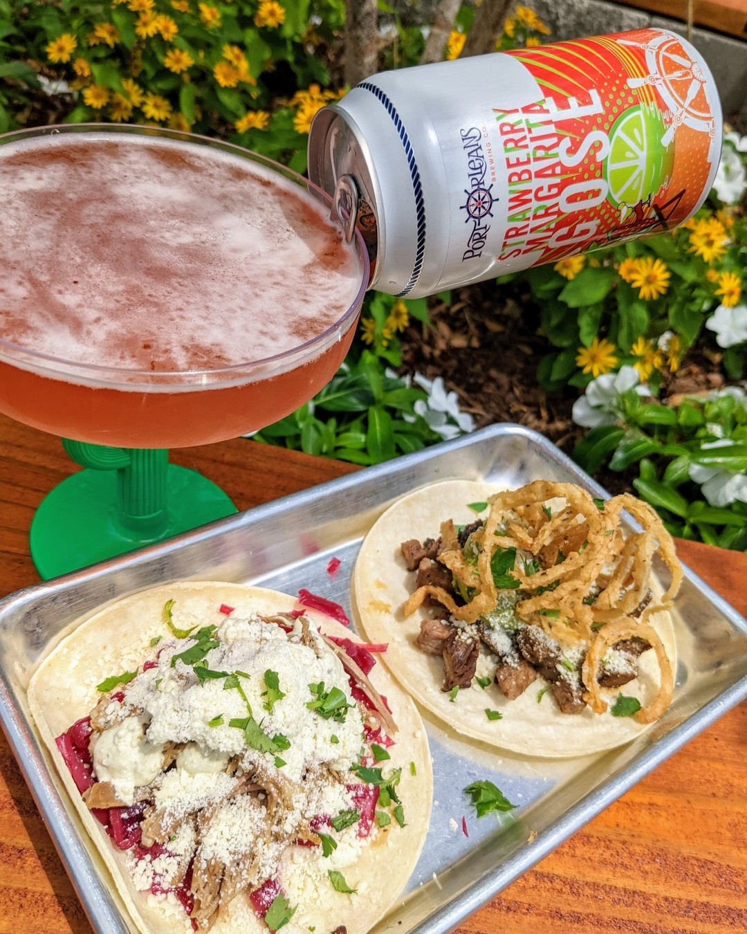 This is what a perfect combo looks like! 😍🌮
Delicious tacos made with fresh ingredients and signature styles. Wash it down with an ice cold drink from our friends at @portorleansbrewingco for a perfect meal! 🍹

 #bowls #lifoodfinds #longislandrestaurants #specials #lieats #longisland #nolaeats #nolafoodie #cocktails #tacos #tacosarelife