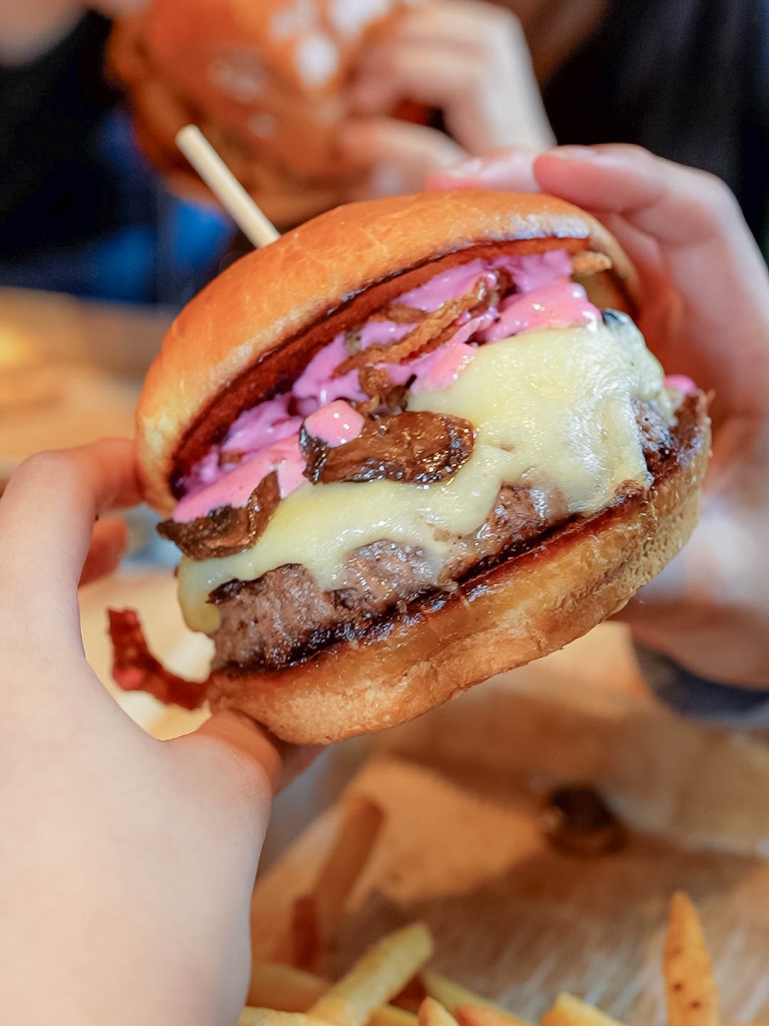 This is not just a burger… this is the kind of order you think about before you even get here 😮‍💨🔥
Our Truffle Shuffle Burger is stacked with Certified Angus Beef®, jack cheese, sautéed mushrooms, truffle horseradish crema, crispy onions, and fries on the side because one great thing deserved another. 🍔
Rich, flavorful, and absolutely worth the hype. 😏

#BurgerMood #TruffleShuffleBurger #FoodieFavorites #WorthEveryBite #RumbaEats